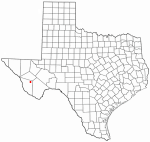Location of Marfa, Texas