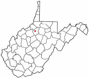 Location of West Union, West Virginia