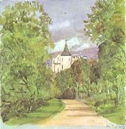 Balmoral Castle, painted by  in 1854 during its construction