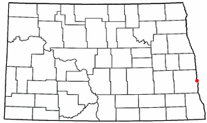 Location of North River, North Dakota