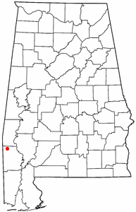 Location of Millry, Alabama