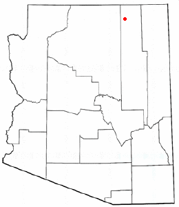Location of Shonto, Arizona