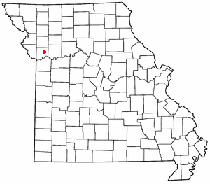 Location of Kearney, Missouri