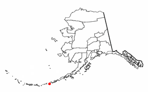 Location of Nikolski, Alaska