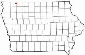 Location of Harris, Iowa