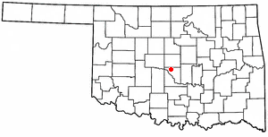 Location of Moore, Oklahoma