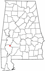 Location of Thomasville, Alabama