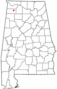 Location of Russellville, Alabama