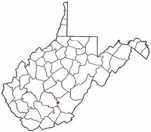 Location of Rainelle, West Virginia