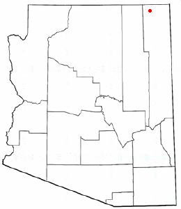 Location of Dennehotso, Arizona