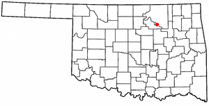 Location of Cleveland, Oklahoma