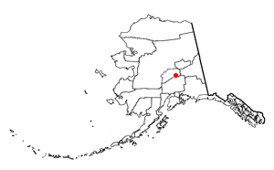 Location of Cantwell, Alaska