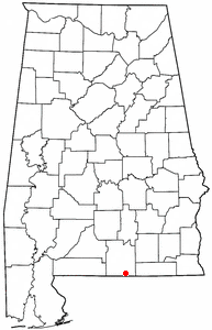 Location of Lockhart, Alabama