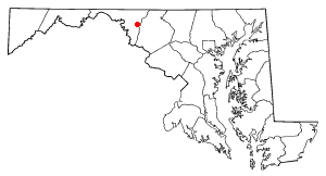Location of Mount Lena, Maryland