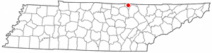 Location of Byrdstown, Tennessee