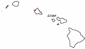 Location of Mokuleia, Hawaii