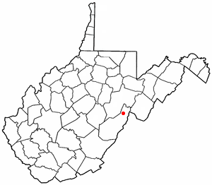 Location of Durbin, West Virginia