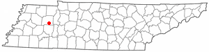 Location of Clarksburg, Tennessee