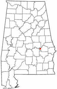 Location of Shorter, Alabama