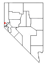 Location of Verdi-Mogul, Nevada