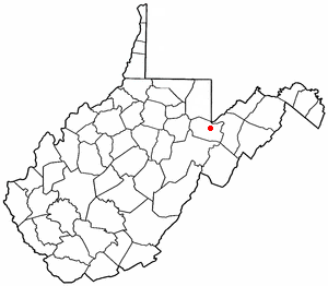 Location of Thomas, West Virginia