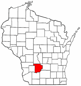 Image:Map of Wisconsin highlighting Sauk County.png