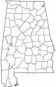 Location of Ider, Alabama