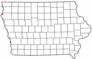 Location of Akron, Iowa