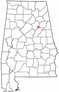 Location of Lincoln, Alabama