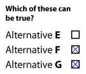 Multiple choice form (choose several)