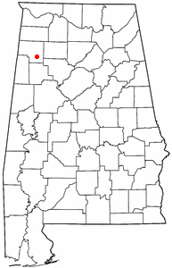 Location of Brilliant, Alabama