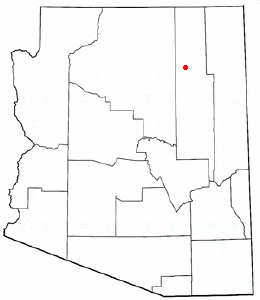Location of Second Mesa, Arizona