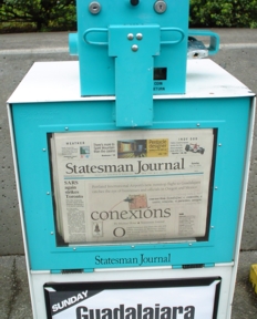 Newspaper vending machine