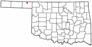 Location of Forgan, Oklahoma