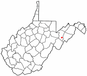 Location of Petersburg, West Virginia