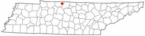 Location of Cross Plains, Tennessee