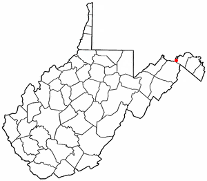 Location of Paw Paw, West Virginia