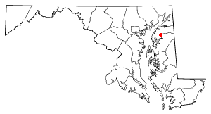 Location of Chestertown, Maryland