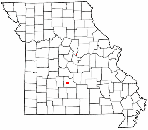 Location of Lebanon, Missouri