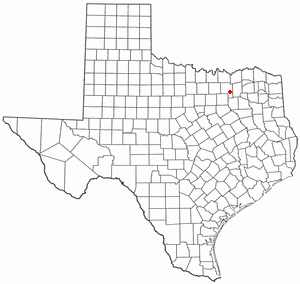 Location of Lavon, Texas