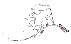 Location of Angoon, Alaska