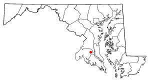 Location of Hughesville, Maryland