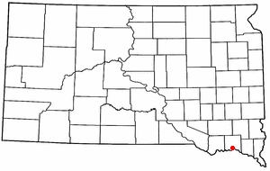 Location of Yankton, South Dakota
