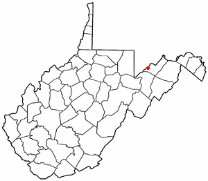 Location of Elk Garden, West Virginia