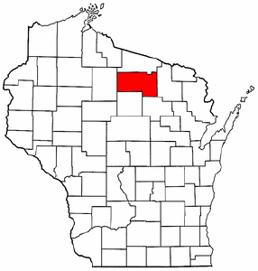 Image:Map of Wisconsin highlighting Oneida County.png