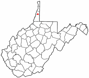 Location of Triadelphia, West Virginia