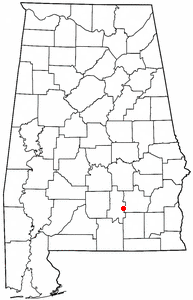 Location of Glenwood, Alabama