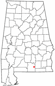 Location of Opp, Alabama