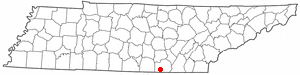 Location of Kimball, Tennessee