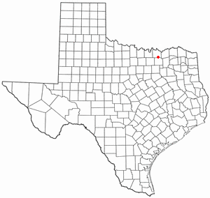 Location of Van Alstyne, Texas